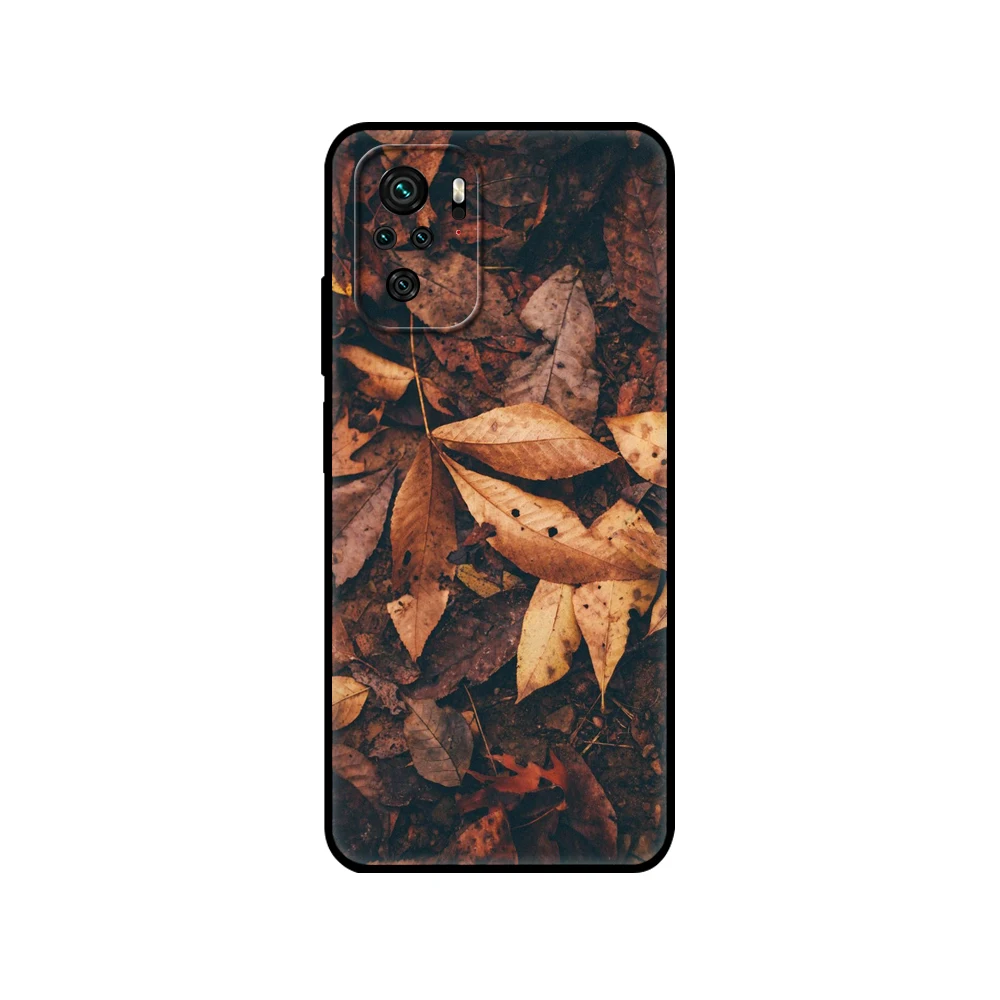 Black tpu Case For Xiaomi Redmi 9T Case Redmi Note 9T Note 10 5G 4G Pro 10S Case leaves autumn fox pumpkin halloween