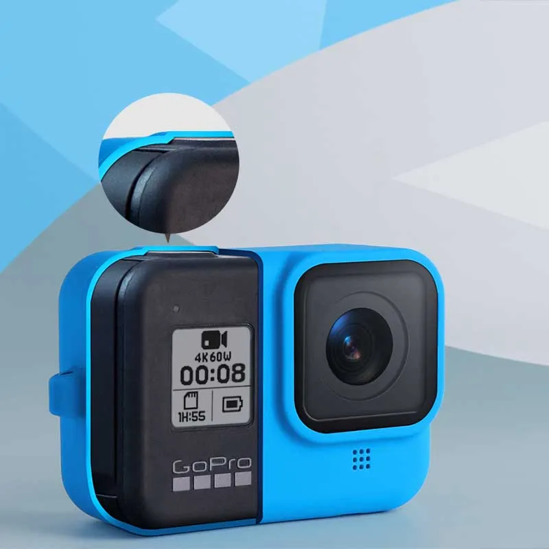 Soft Silicone Body Case For Gopro Hero 8 Case Black Blue Protective Full Cover Shell For Gopro Hero 8 Action Camera Accessories