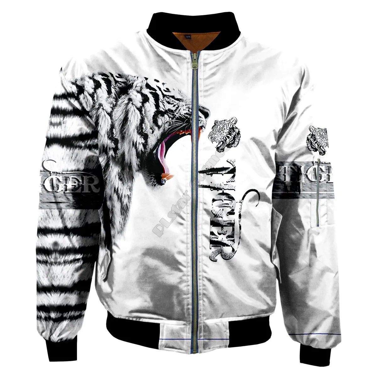 Men For Women Winter Bomber Jackets Tiger 3D Printed Autumn Winter Zipper Galaxy Flight Jacket Casual Unisex Harajuku Coat
