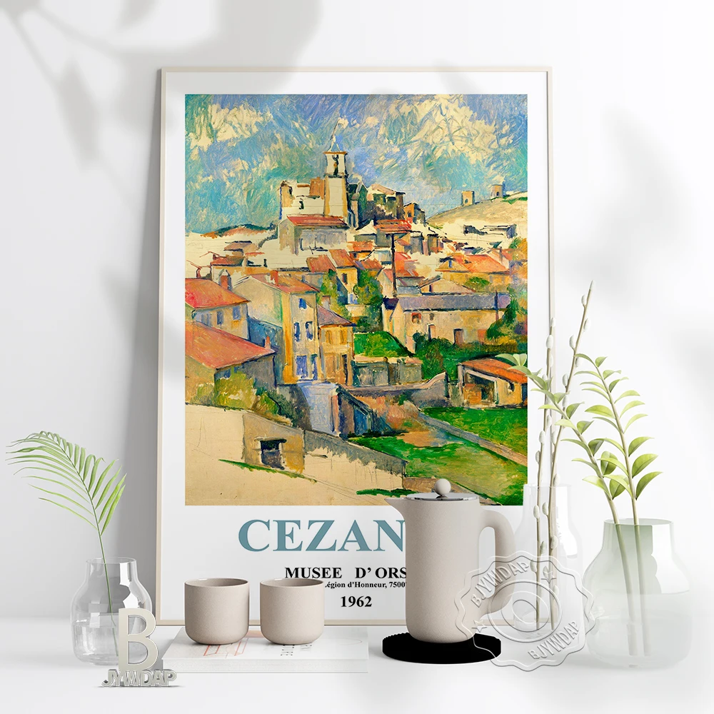 Paul Cézanne – Das unverzichtbare Kunstwerk für moderne Wohnräume: Der „Le Village de Gardanne“-Poster im Musee d’Orsay-Stil