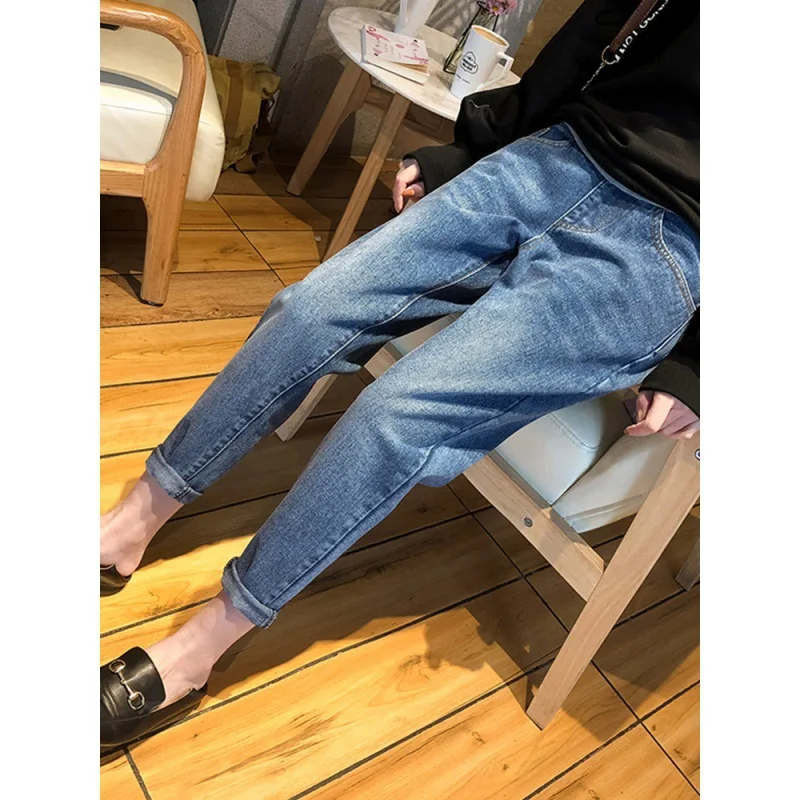 Pregnancy Jeans Pants for Plus Size Adjustable Waist Denim Belly Jean Trousers Maternity Pants for Pregnant Women Clothes