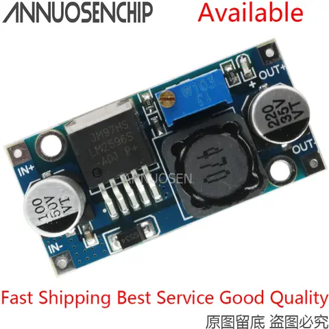Módulo convertidor reductor de piezas, regulador de voltaje ajustable, DC-DC, LM2596S, LM2596, ANNUOSENCHIP, CC 4,0 ~ 40 a 1,3-37V, 10 LM2596S-ADJ