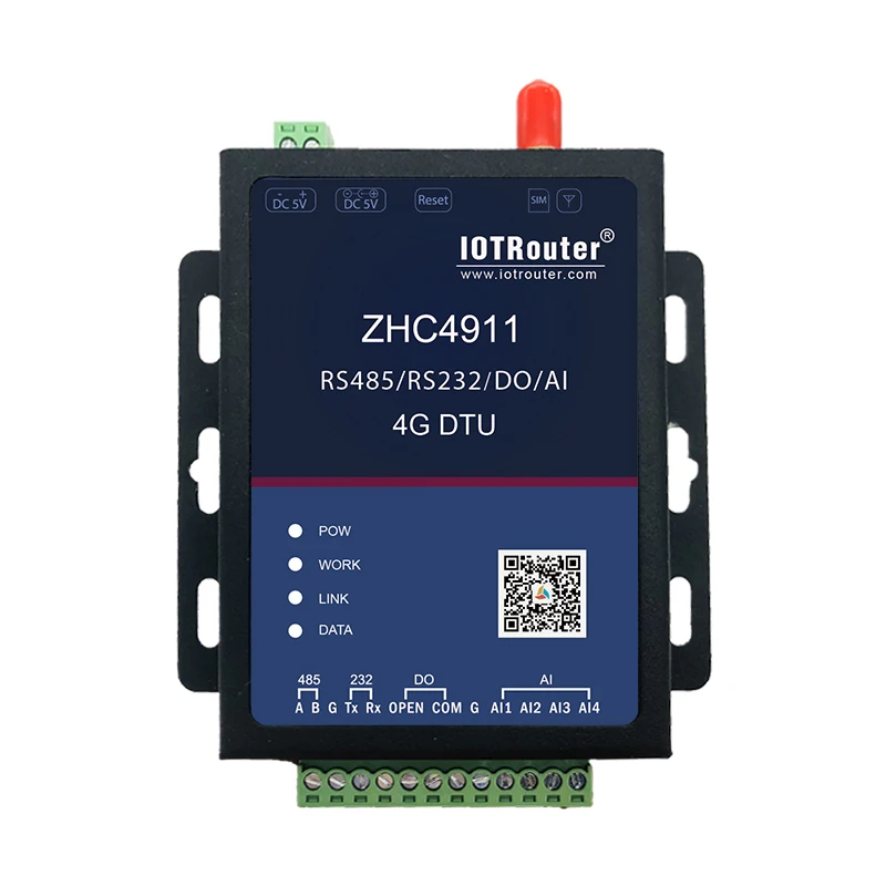 4g dtu module full Netcom RS485 remote IO control switch analog wireless transmission ZHC4911