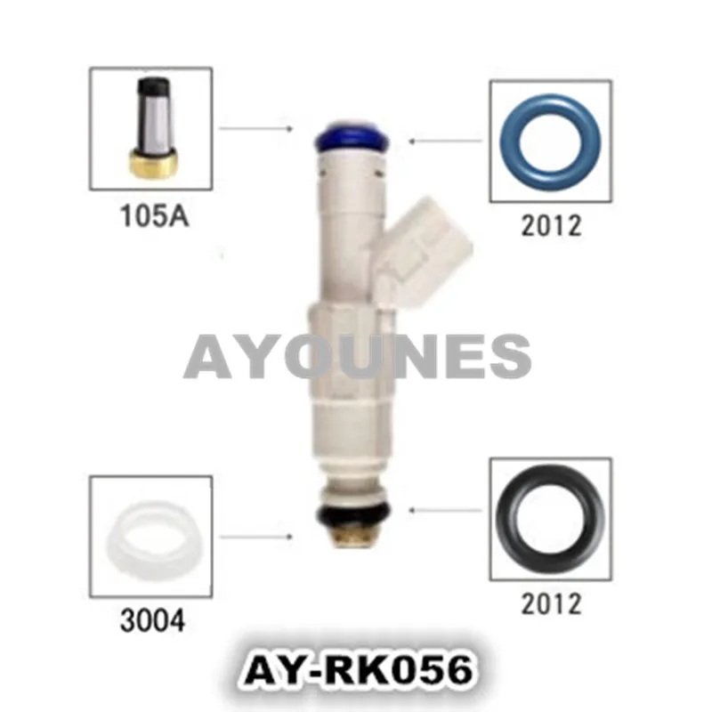

40 штук на деталь ремонтные наборы деталей топливной форсунки фильтр orings и пинтл крышки топливный инжектор сервисный набор для 0280156010 (AY-RK056)