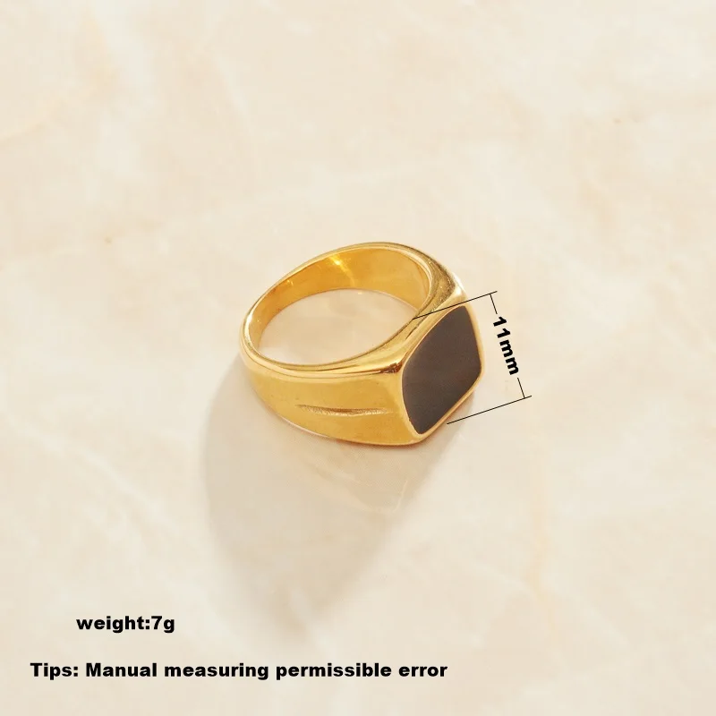 Sommar Online Shopping India Gold Color Neutral Wedding Ring Black and White Two-color Square Shape Opal Luxury