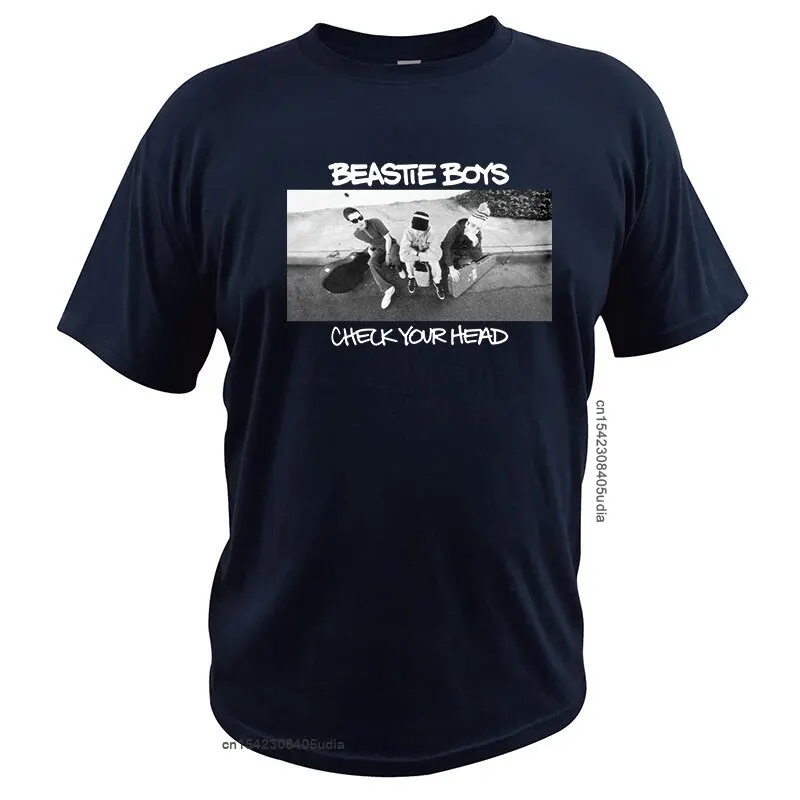 Beastie Boys Tshirt Check Your Head T Shirt American Hip Hop Group Simple Fashion Design Short Sleeve T-Shirt