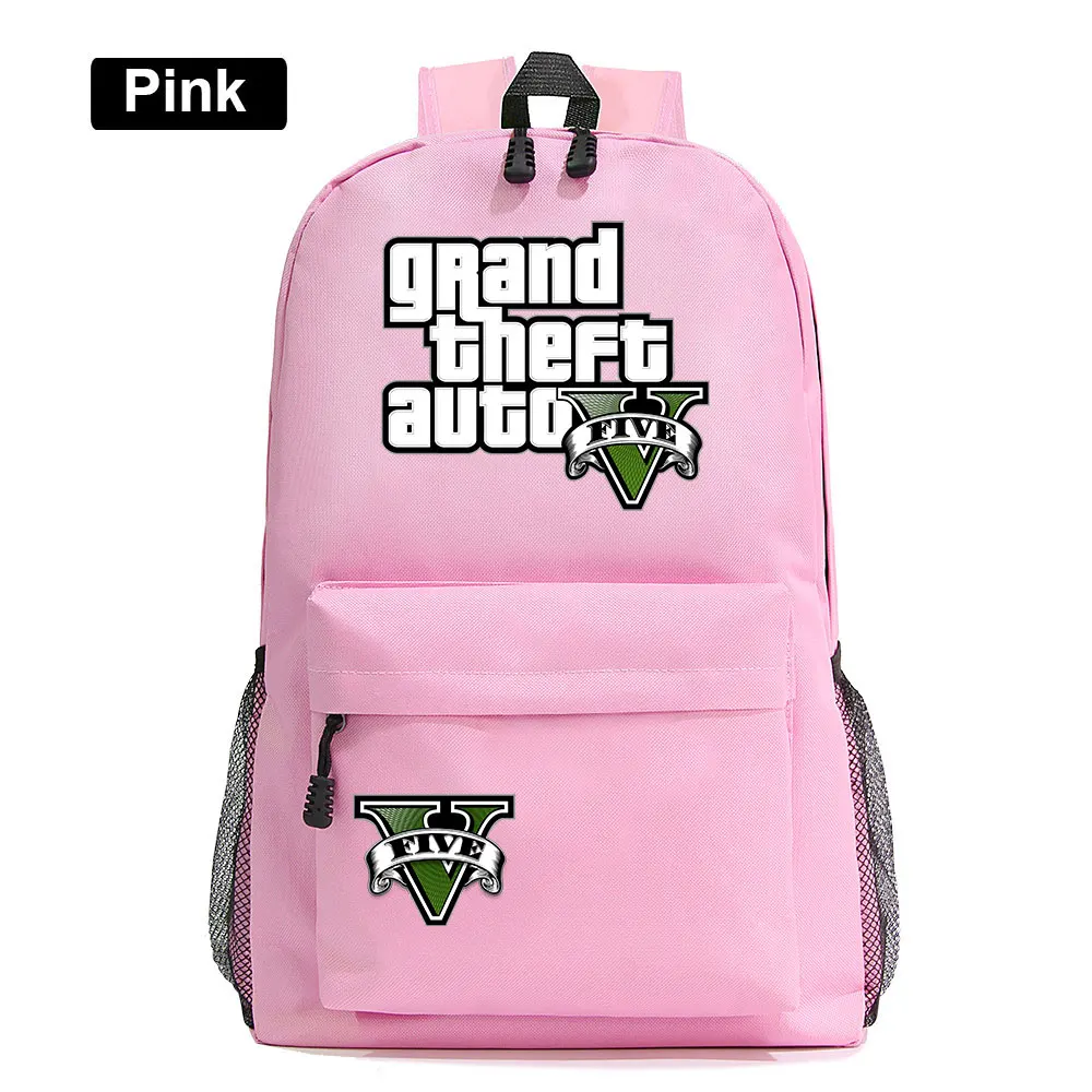 Fashion Hot Game GTA5 Grand Theft Auto V Boy Girl Book School Bag Women Bag Pack Teenagers Schoolbags Men Student Backpack