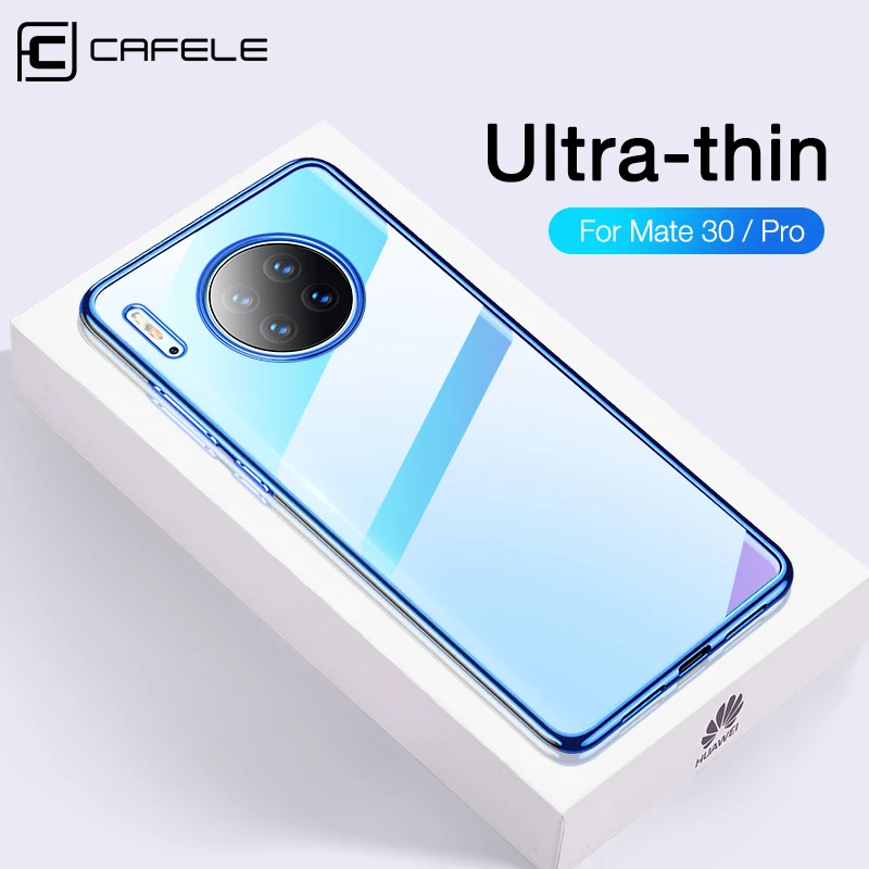 CAFELE Luxury Plating Case For Huawei Mate 30 Pro Transparent Full Cover Ultra Thin Soft TPU Phone Case For Huawei Mate 30 30pro