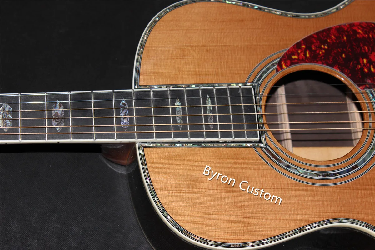 Grand Concert guitar OEM 39 inch ooo style classic acoustic Guitar,Ebony fingerboard Solid cedar  Acoustic can ship from US Uk