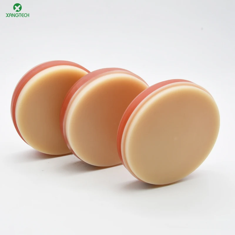 Free Return Dental Temporary Crown PMMA Removable Denture Double Color Resin Discs