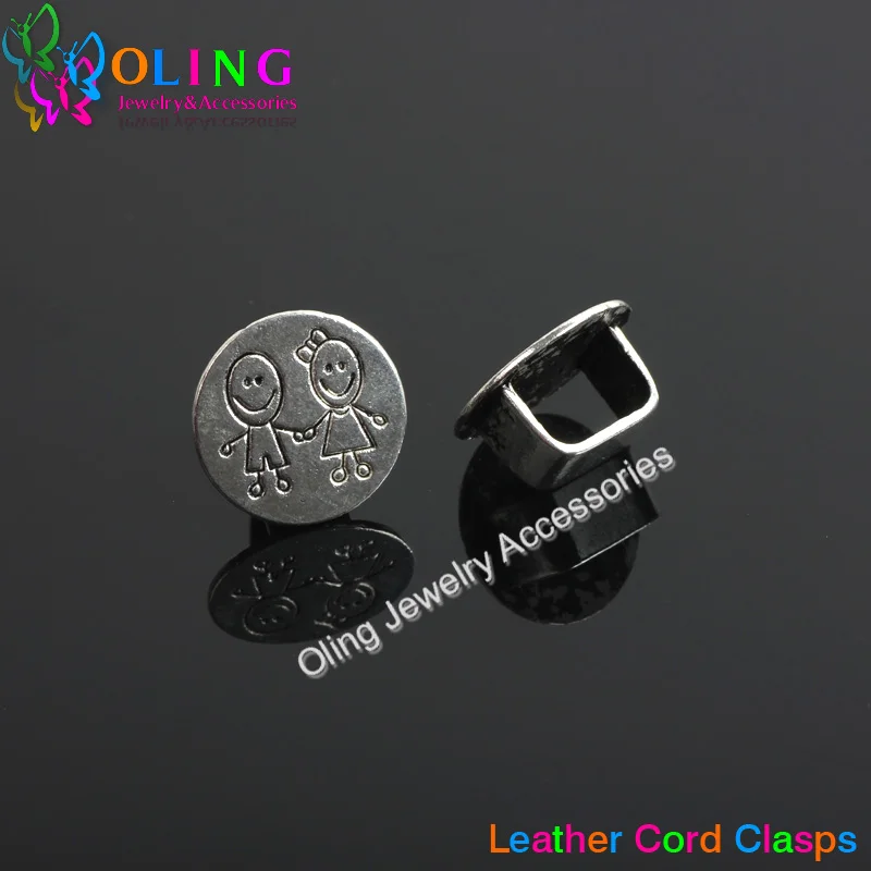 OlingArt 6 Cái/lốc Trang Sức Thời Trang Kẹp Thích Hợp Sử Dụng Cho 10*6MM Dẹt Dây Da Da Vòng Tay DIY phối Da