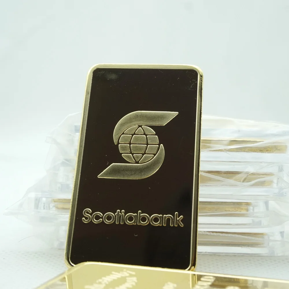 10PCS 24k Gold Plated CREDIT Layered Bullion Bar Switzerland Credit Bullion Bar Art Gold coin Business Gift Collect