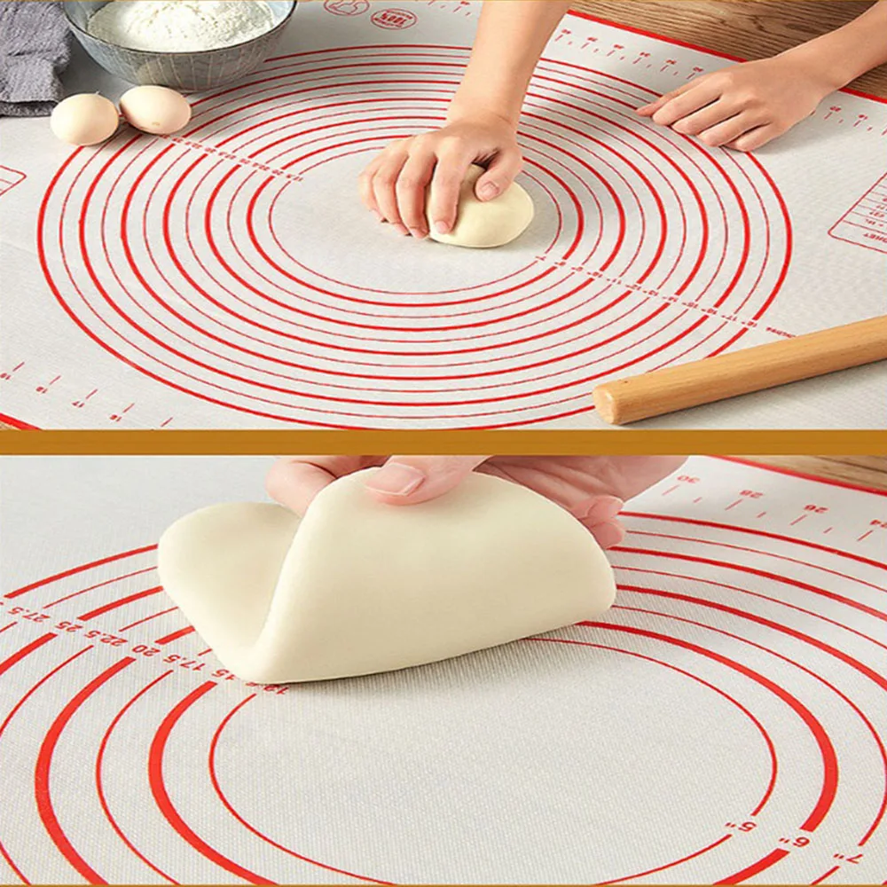 60*40CM Non-Stick Silicone Baking Mat Pad Baking Sheet Glass Fiber Rolling Dough Mat Cookie Macaron Baking Mat Pastry Tools