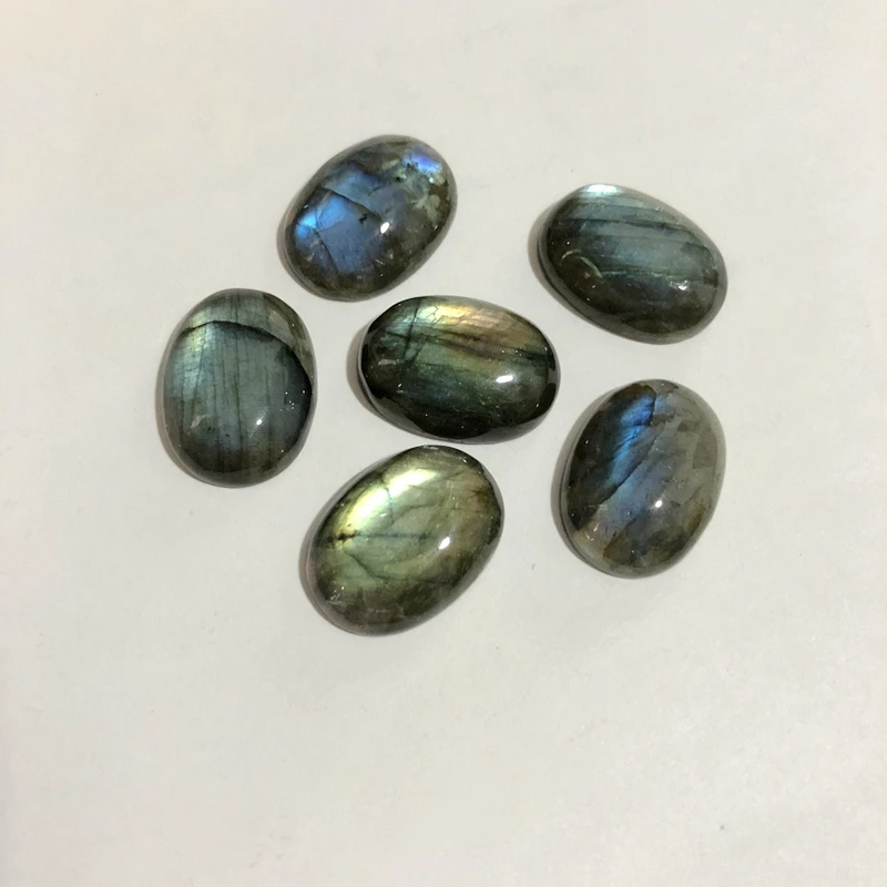 AAA Quality Blue Flash Labradorite Bead Cabochon 14x19mm Oval Gem Cabochons For Jewelry making, 2pcs/pack