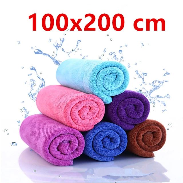 Microfiber Bath Towel 100X200 cm Extra Absorbent Fast Drying Multipurpose for Swimming Fitness Sports Yoga Grey AliExpress