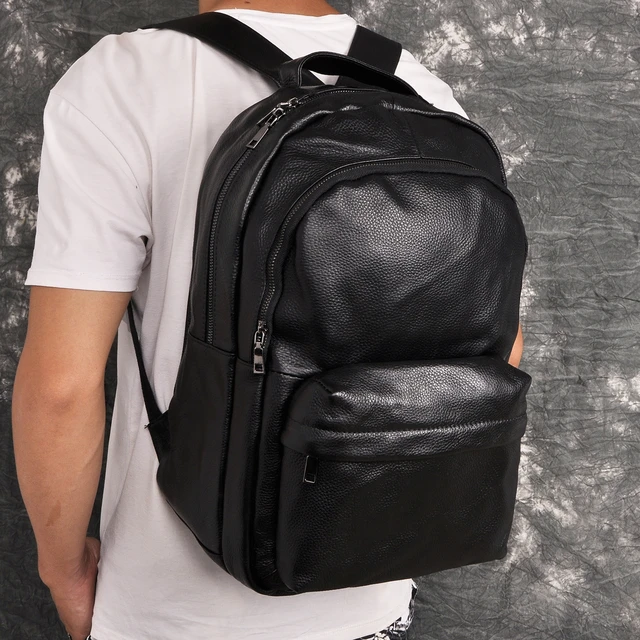 Bolsa de viaje informal con diseno de cuero Original para hombre mochila de moda para estudiantes universitarios bolsa para portatil de 17 pulgadas BB335 AliExpress