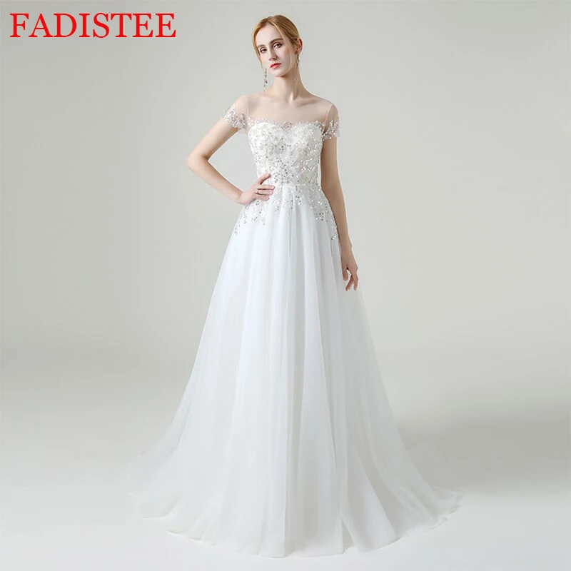 Boho robe de mariee vestido novia wedding dress longue Robe De Soiree simple robe de soiree bride to be 2021 spring beads