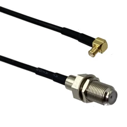 RG174 Cable F TV Female Jack Bulkhead to MCX Male Plug Right angle 6inch~10FT