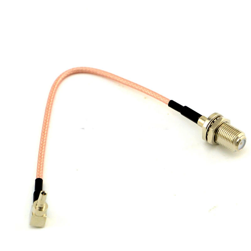 

10pcs RF adapter RF connector F to CRC9 Cable F Female to CRC9 Rightangle RG316Pigtail 100CM/200CMCable for antenna booster