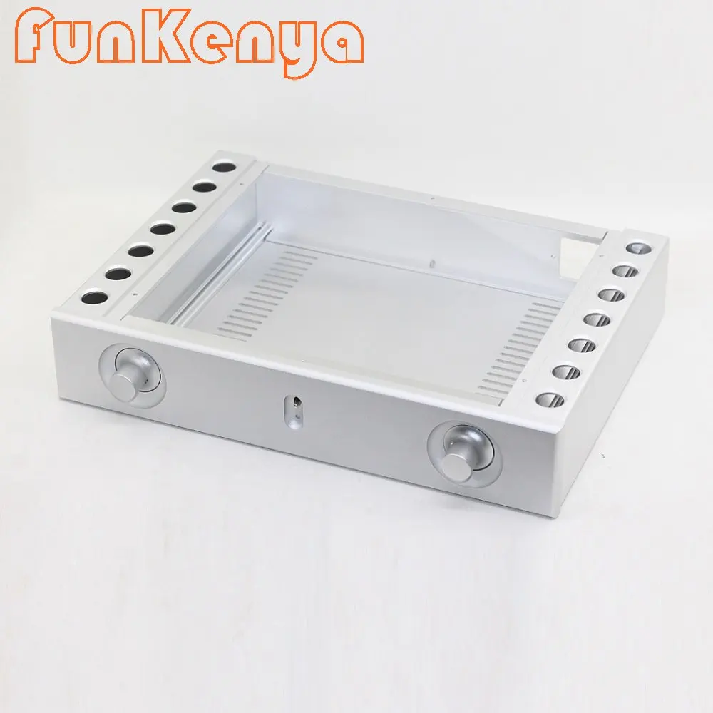 W321 H62 D230 CNC ماتي هيكل من الألومنيوم لتقوم بها بنفسك DAC فك Preamp حالة مكبر كهربائي إمدادات قذيفة سماعة أمبير مرحبا نهاية الضميمة