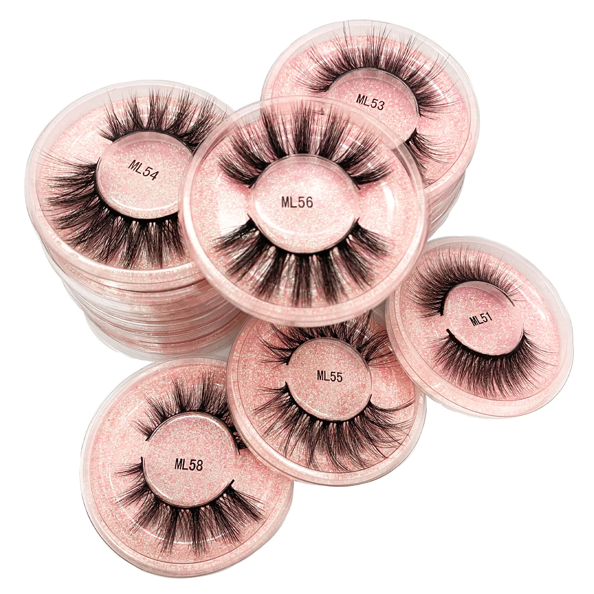 

3D Faux Mink Lashes 10/200 Pairs Natural Wispy Fake Eye Lashes Dramatic Wholesale Lashes Fluffy Messy Mink Eyelashes Bulk