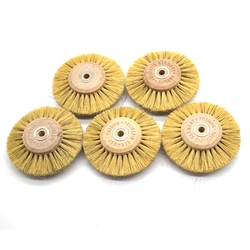 10PCS 78MM 4C Polishing Brushs Bristle Buffing Abrasive Brush with Wood Center Jewelry Tools