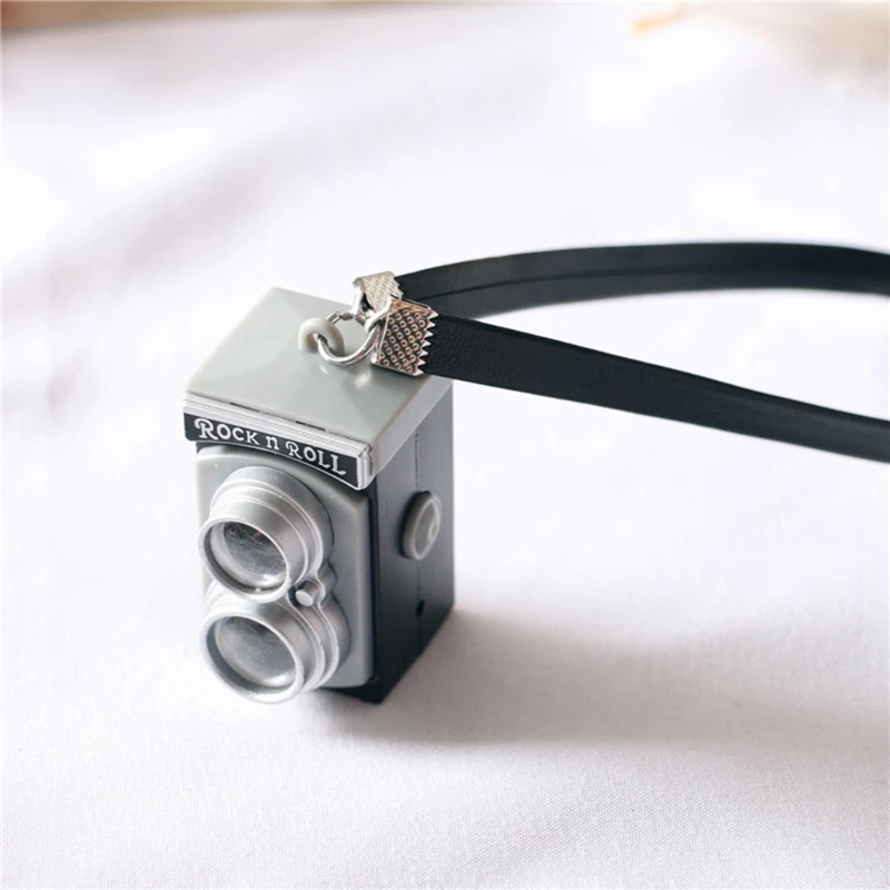 Newborn Photography Props Mini Camera 1/12 Dollhouse Miniature Vintage Retro Camera Toy Babies Accessories