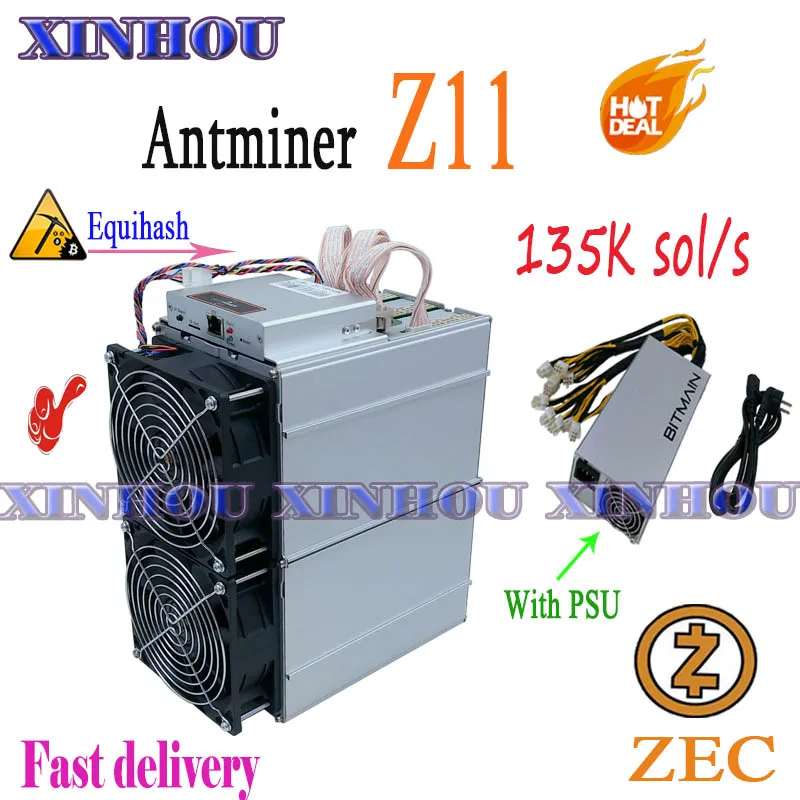 

Used Asic mining miner Antminer Z11 135k with PSU Equihash ZEC ZEN miner better Than Z9 z9mini Z11e S9 Innosilicon A9 T2T M30S