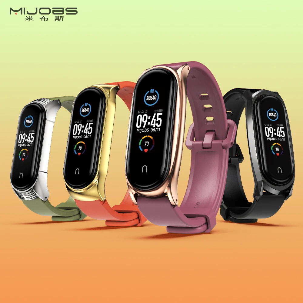 For Miband 9 8 7 6 5 4 Silica Smart Bracelet for Mi Band 5 Strap Silicone Correa Opaska Bend 4 7 Pulseira Wristband