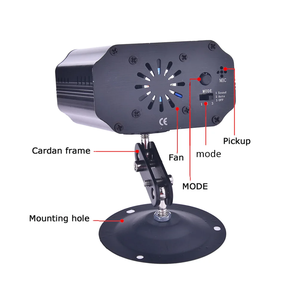 Лазерный проектор с 16 рисунками