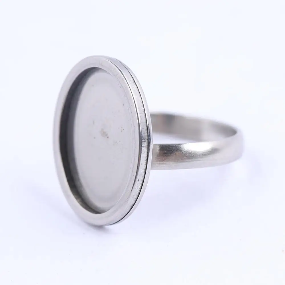 5 stücke Oval Cabochon Ring Lünette Einstellung Trays Fit 13x18mm 18x25mm Basis Rohlinge Für schmuck Machen