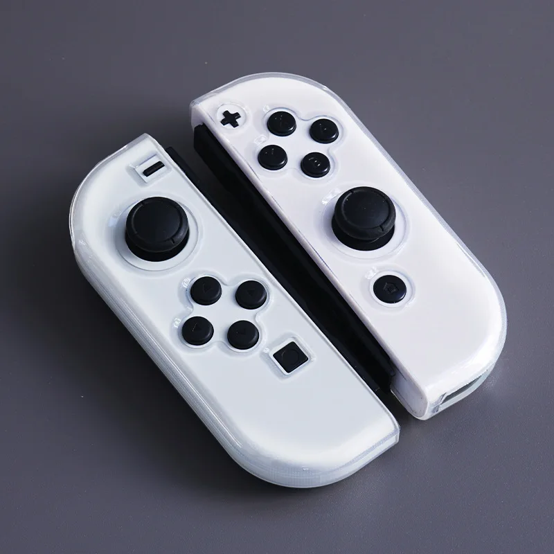 Clear Hard Case Protective Cover Joycon Shell for Nintendo Switch/Switch Oled NS Joy-Con Crystal Transparent TPU Soft Protector