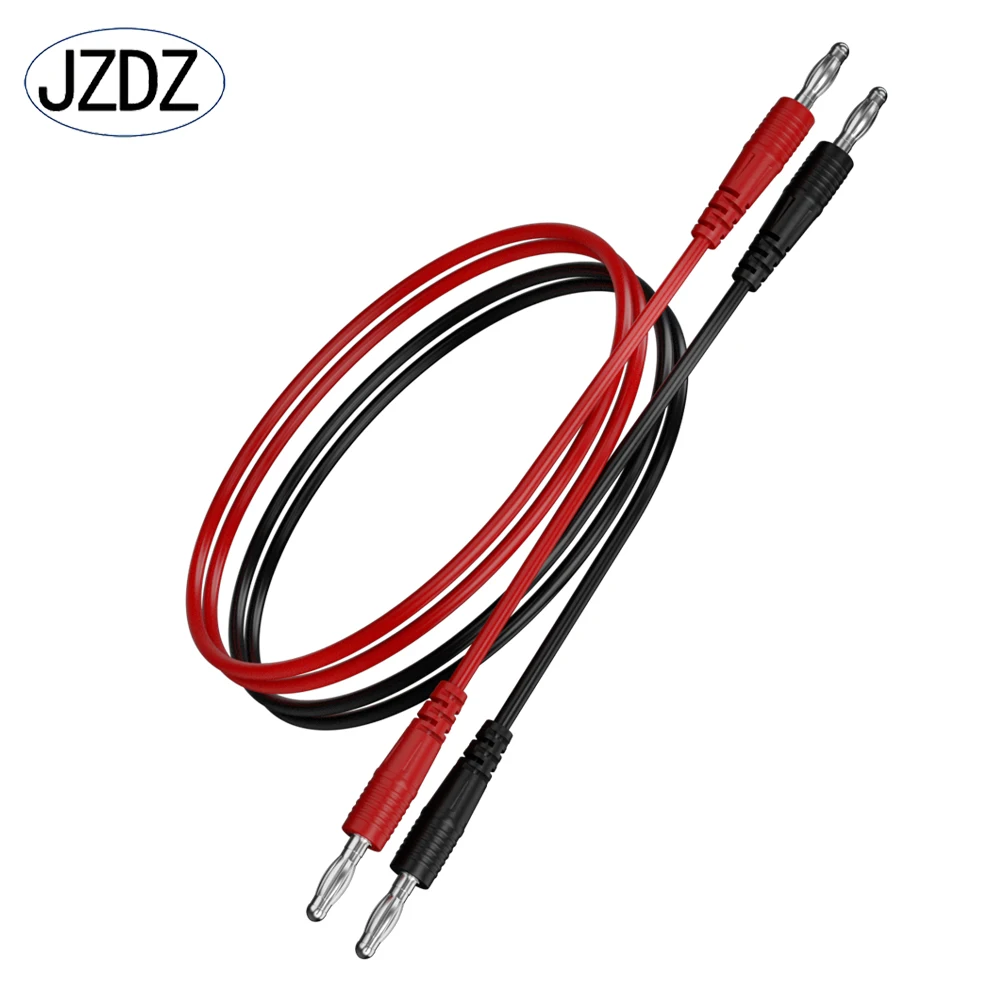 Imagem -02 - Jzdz-multi-meter Test Leads Fio de Linha de Cabo 100 cm Double Ends mm Banana Plug Conector Elétrico Ferramentas Faça Você Mesmo J.70055 Pcs