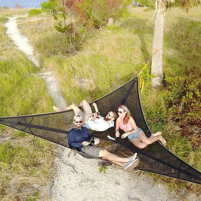 Portable Hammocks Revolutionary Giant Aerial Multi-person Camping Hammock