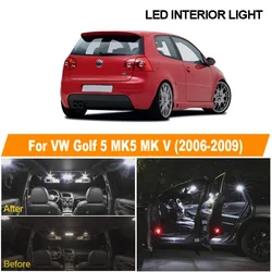 16pcs White Ice Blue Canbus Bulbs LED Interior Reading Dome Map Light Package Kit For VW Golf 5 MK5 MK V 2006 2007 2008 2009