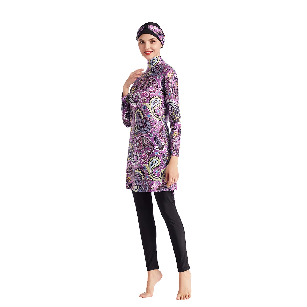 

NEW Muslim girl Swimwear Three-Piece Set Swimsuit Bathing Set Muslim Swimwears Bathing Suit Children Modest Burkinis