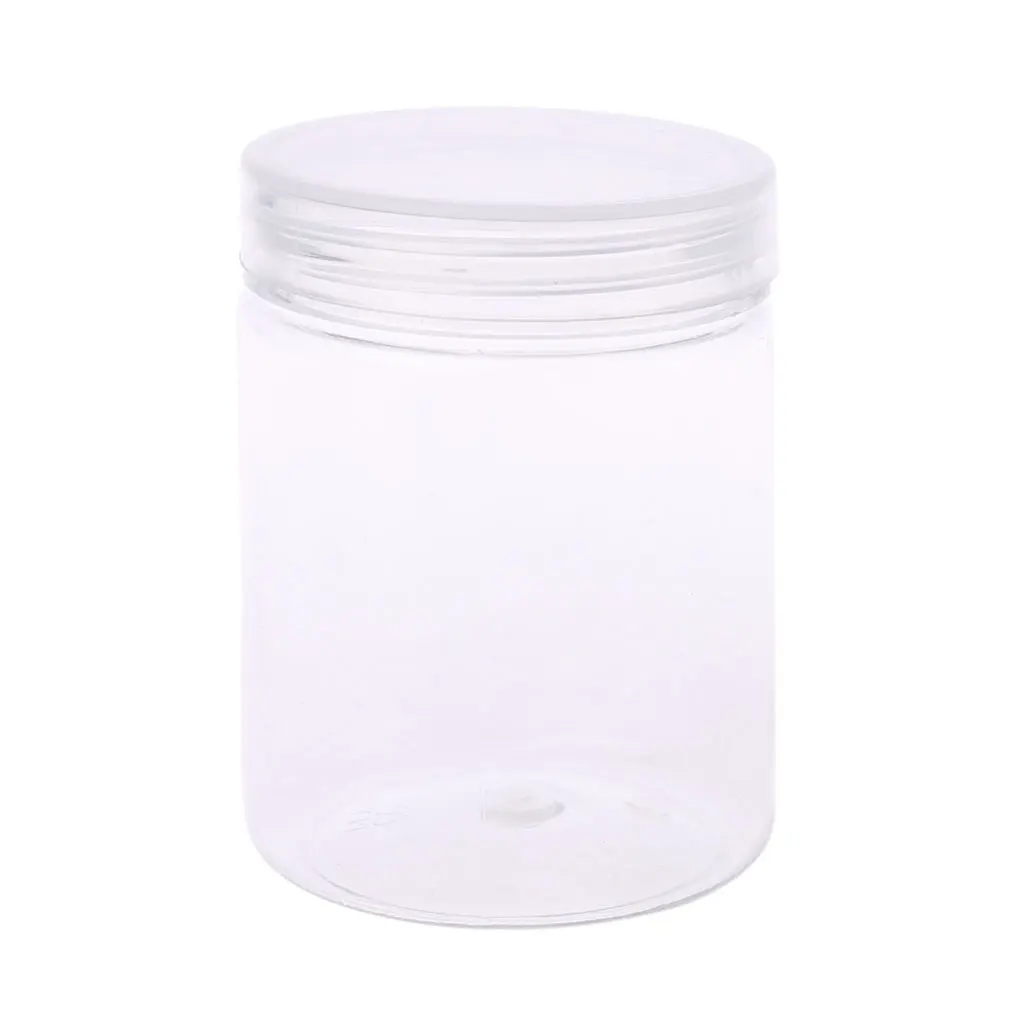 150ml Round Clear PET Container Jar Pot Bottle For DIY Slime Clay Makeup Cosmetic Cream Nail Box Square With Lid