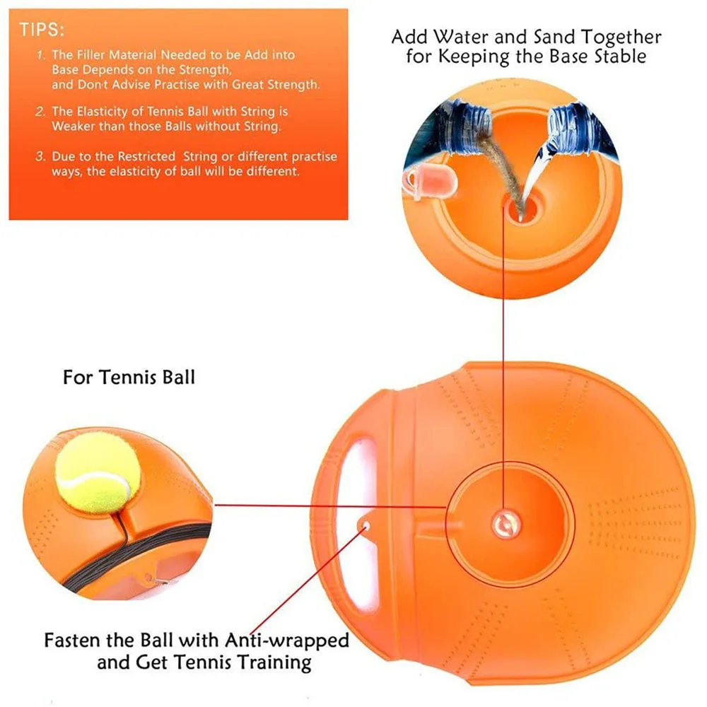 Juego de equipo de entrenamiento de tenis, pelota de rebote, cuerda, entrenador de tenis, agilidad, equipo de ejercicio, principiante, herramienta