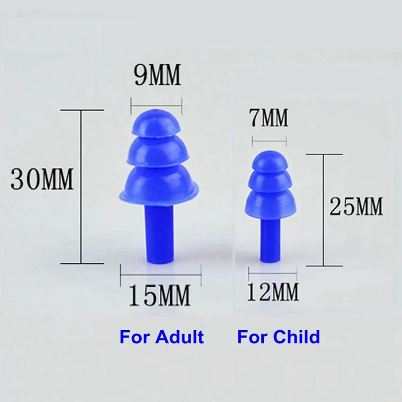 50Pairs for Child Adult Soft Silicone Earplugs for Sound Insulation Swimming Diving Waterproof Anti-Noise