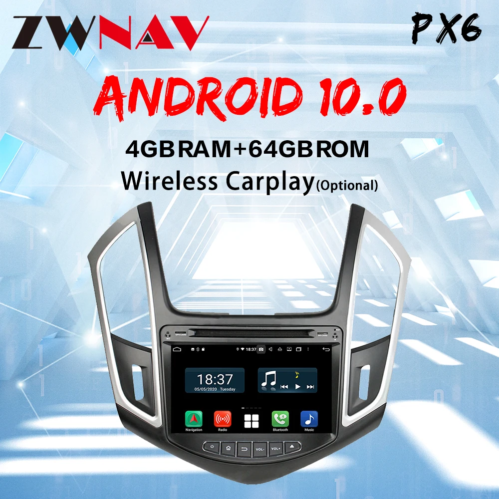 ZWNAV Car Radio For Chevrolet Cruze J300 J308 2012-2015 2Din Android 9.0 Car Multimedia Player Navigation No 2din Dvd Player