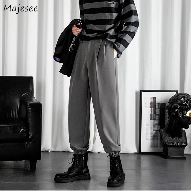 Men Casual Pants Simple Solid Large Size S-3XL Harem Trousers Male Bundle Ankle-length Baggy Fashion Handsome Harajuku  Chic