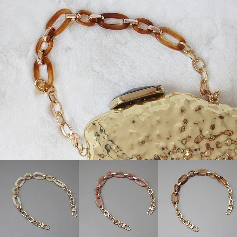 New Acrylic Shoulder Bag Strap Chic Resin Chain Strap for DIY Handbag Handles Detachable Crossbody Bag Straps Bag Accessories