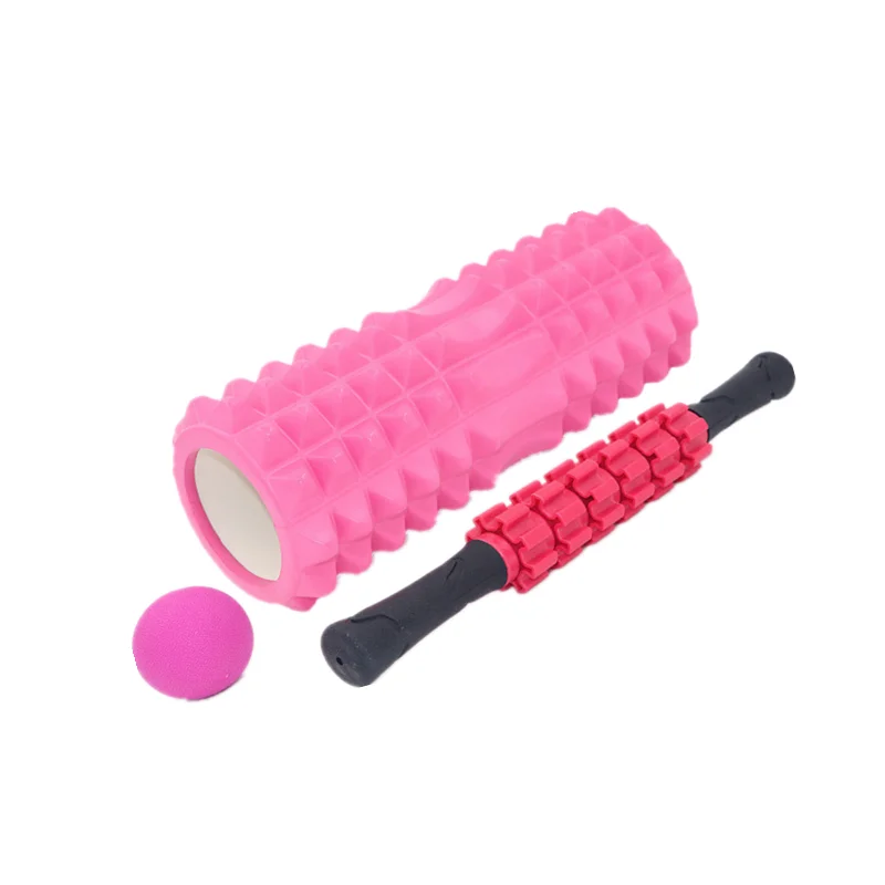 33cm*14cm Massage Yoga Roller Gym Pilates Foam Column Fitness Equipment Balance Stick Muscle Relaxing Massage Ball Set