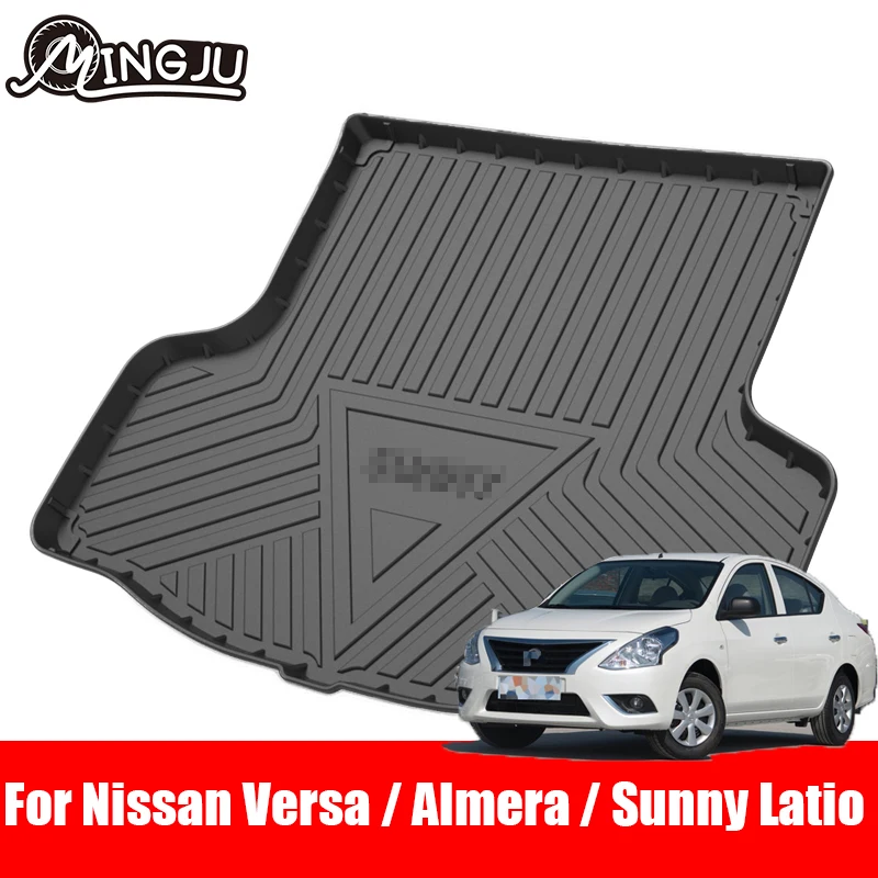 

For Nissan Versa Almera Sunny Latio 2012 To 2020 Durable Boot Carpets Washable Trunk Storage Mat Rollable Back Box Cushion