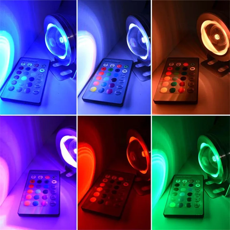 Imagem -05 - Rgb Impermeável Levou Holofote Holofotes Subaquáticos para Lagoa Fonte e Aquário dc 12v ac 110v 220v 0w 15w