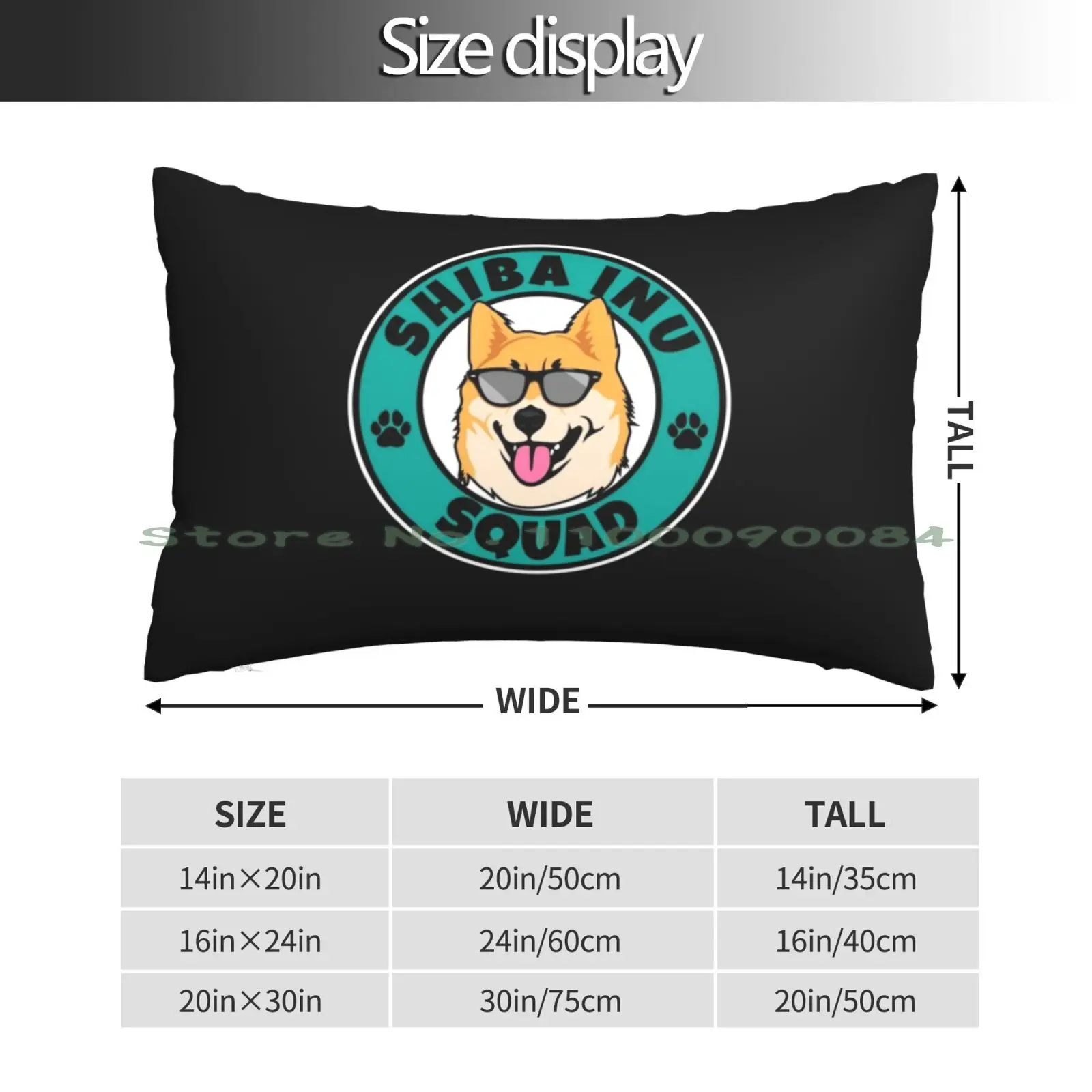 Shiba Inu Squad I Dog Lover I Shiba Inu Pillow Case 20x30 50*75 Sofa Bedroom Bittorrent Btt Cryptocurrency Crypto Currencies