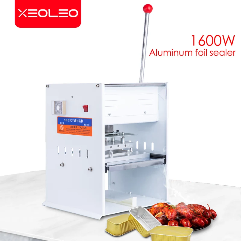 

XEOLEO Aluminum Foil Sealer Manual Aluminum Foil Sealing Machine A Various of Film Food Oackage For Baking Snacks, Tea Sealing