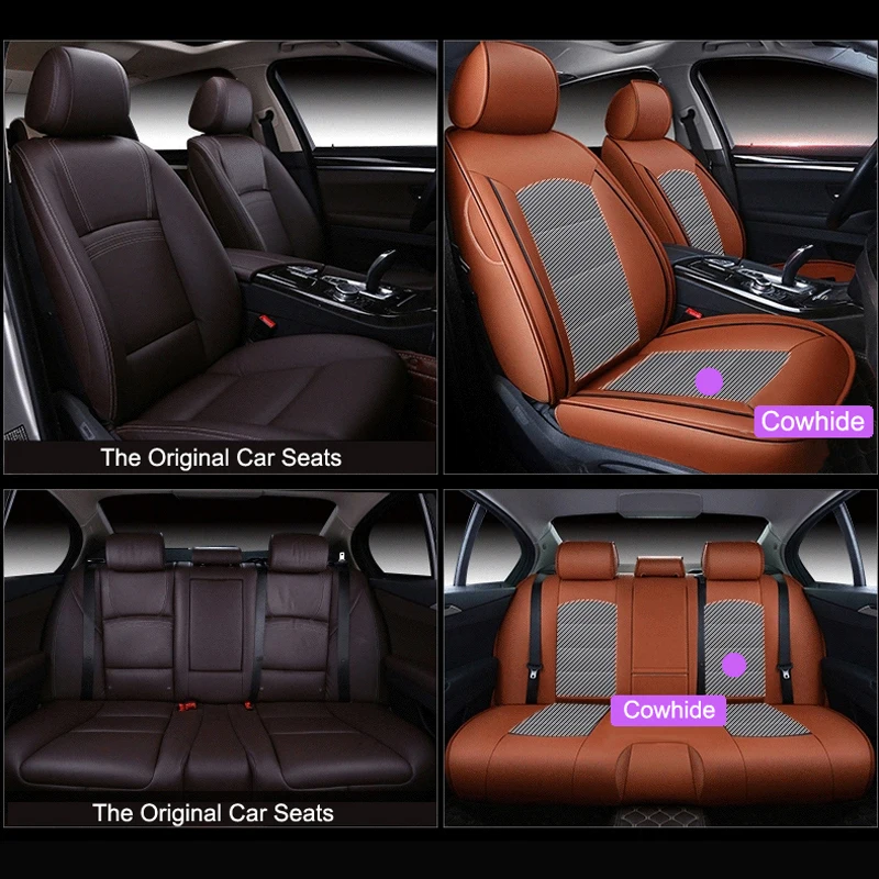 Custom Seat Cover for TOYOTA PRADO Seat Cushion Sets Genuine Leather & Leatherette 5 & 7 Seats Protectors Accessories 2004-2022