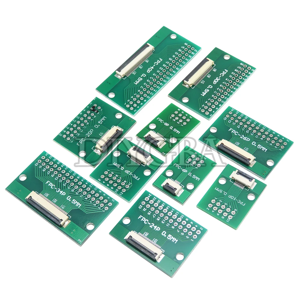 FPC FFC 0.5MM Pitch Conversion board DIY PCB board 6P 8P 10P 12P 20P 24P 26P 30P 34P 40P 50P 60P connector For Cable transfer