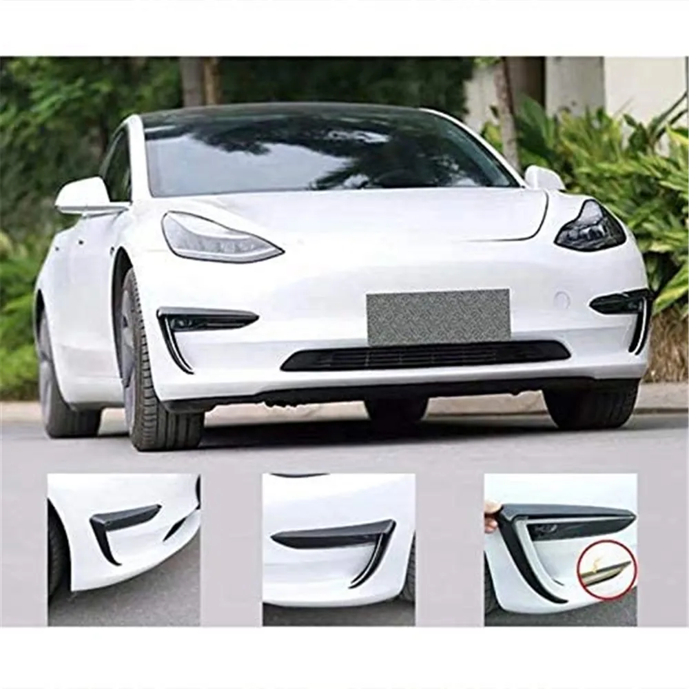 

For Tesla Model 3 headlight eyelid trimming eyebrow stickers, car lights eyebrow decoration stickers fog lamp frame